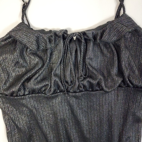 Plus Size Dark Grey Sparkle Party Dress - Picture 7 of 8